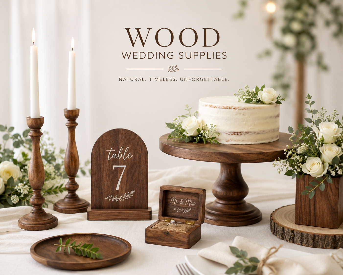 Wood Wedding Decor & Supplies