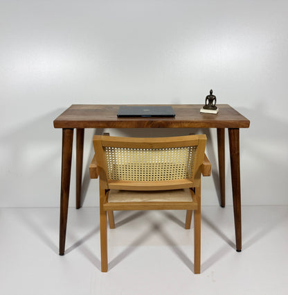 Solid Walnut Small Space Desk – Narrow Writing Desk, Home Office Table, Custom Size Walnut Desk