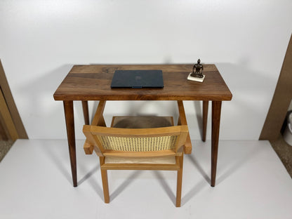 Solid Walnut Small Space Desk – Narrow Writing Desk, Home Office Table, Custom Size Walnut Desk