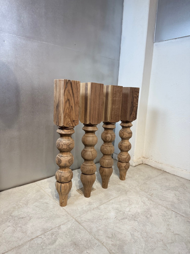 Solid Walnut Kitchen Island Leg – Turned Wood Table Leg – Custom Sizes – 1 Piece