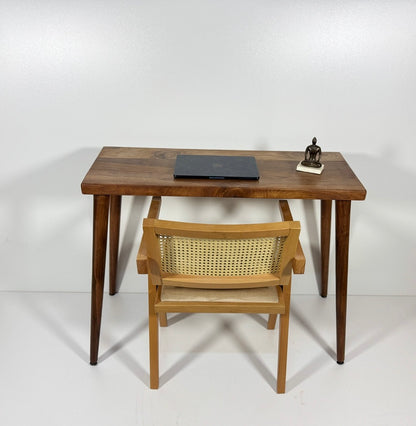 Solid Walnut Small Space Desk – Narrow Writing Desk, Home Office Table, Custom Size Walnut Desk