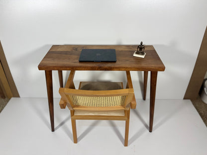 Solid Walnut Small Space Desk – Narrow Writing Desk, Home Office Table, Custom Size Walnut Desk