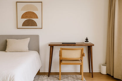 Solid Walnut Small Space Desk – Narrow Writing Desk, Home Office Table, Custom Size Walnut Desk