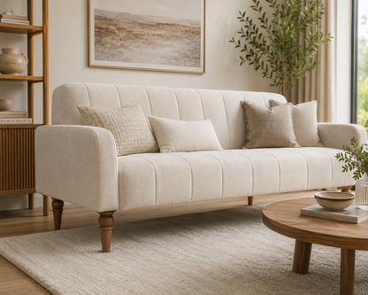 Solid Walnut Sofa Legs – Set of 4 | Wooden Couch Legs with M8 Hanger Bolts