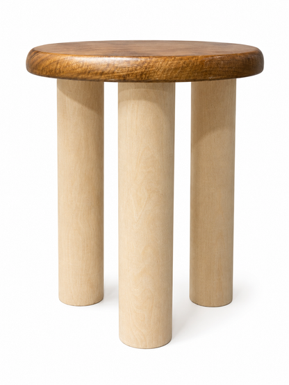Solid Beech Wood Cylinder Furniture Legs – Heavy Duty Round Wooden Table Legs 4pc