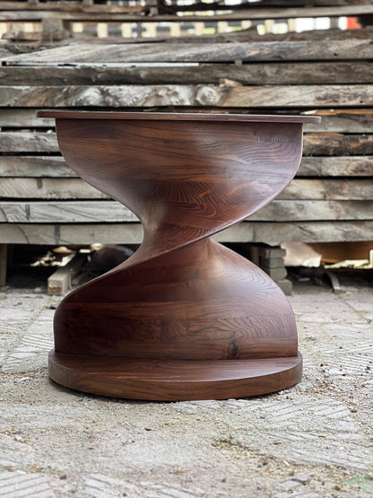 Twisted Wooden Dining Table Base