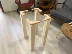 Heavy duty ash wood legs for dining table