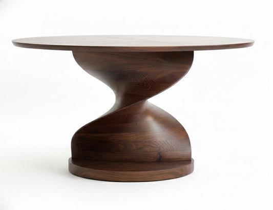 Twisted Wooden Dining Table Base
