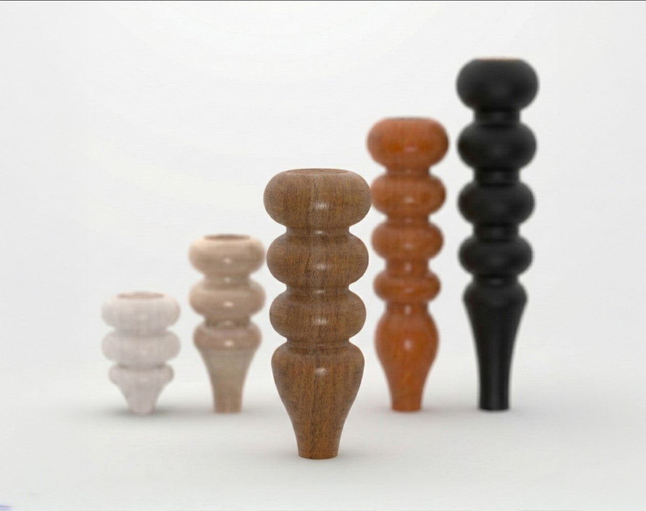 Handmade Solid Wooden Furniture Legs - Set of 4