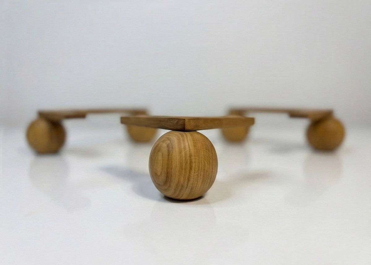 Solid Wood Sphere Legs - Round Ball Furniture Legs
