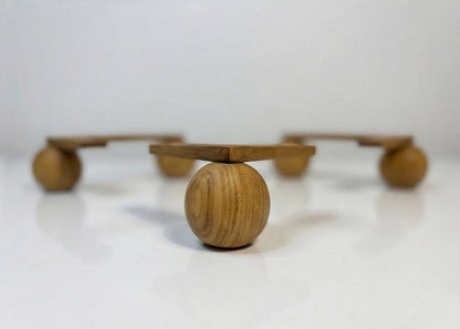 Solid Wood Sphere Legs - Round Ball Furniture Legs