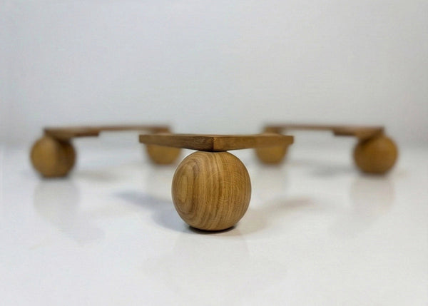 Solid Wood Sphere Legs - Round Ball Furniture Legs