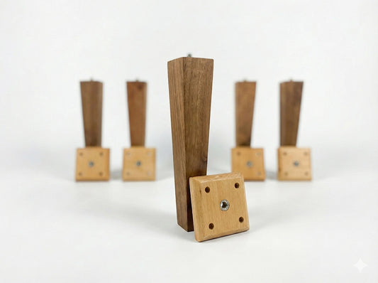 Premium Walnut Wood Square Tapered Legs