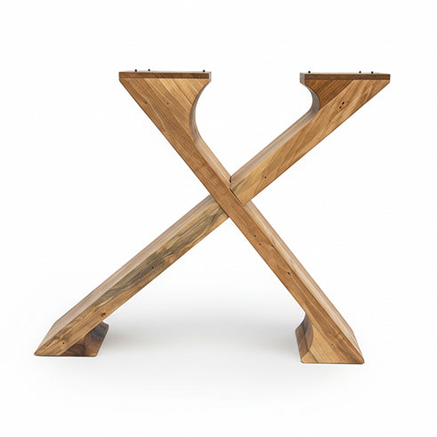Solid Wood X-Shape Table Legs