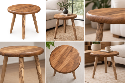 Set of 4 solid walnut wood tapered table legs for coffee tables and furniture