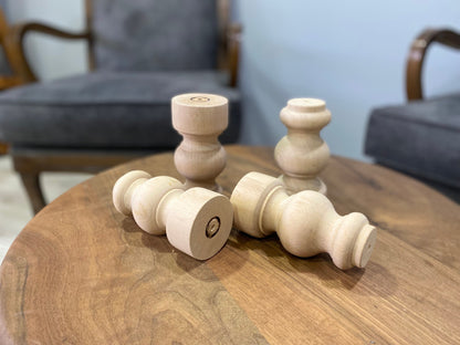 Beech Wood Sofa Legs – Solid Wood, Custom Sizes & Finishes Set of 4