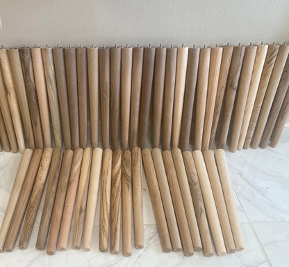 Wood Tapered Coffee Table Legs with Mounting Kit – 2" Top, 1" Bottom – Perfect for Side Tables, End Tables, Coffee Table Legs