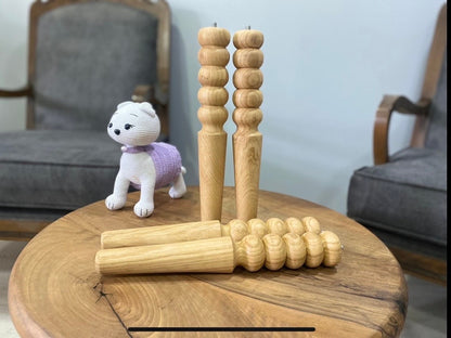 Handcrafted Premium Wood Furniture Legs – Solid Wood, Custom Sizes & Finishes Set of 4