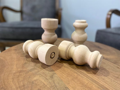 Beech Wood Sofa Legs – Solid Wood, Custom Sizes & Finishes Set of 4