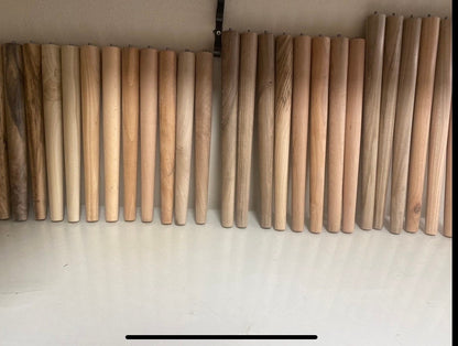 Wood Tapered Coffee Table Legs with Mounting Kit – 2" Top, 1" Bottom – Perfect for Side Tables, End Tables, Coffee Table Legs