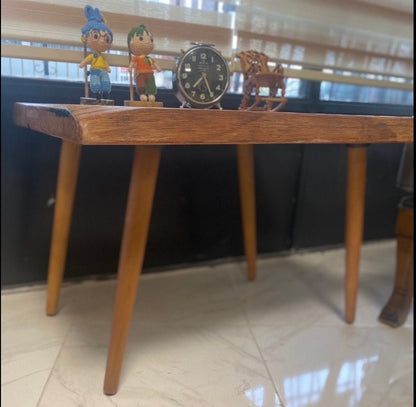 Walnut Wood Tapered Coffee Table Legs, End Table Legs, and Side Table Legs Available in Various Sizes with Mounting Options 2" top 1" Bottom