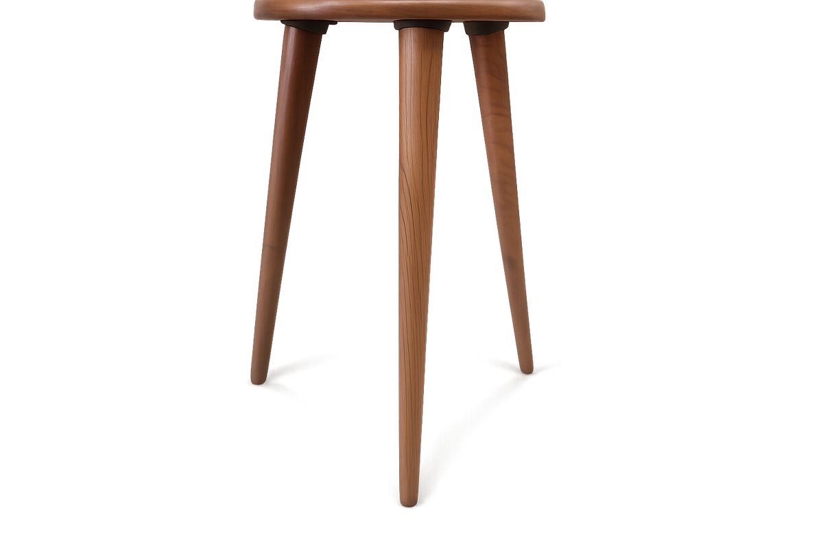 Handcrafted solid walnut tapered table legs with mounting hardware