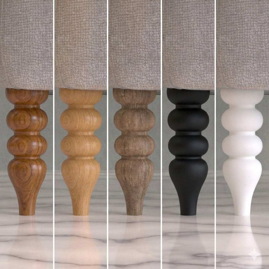 Handmade Solid Wooden Furniture Legs - Set of 4