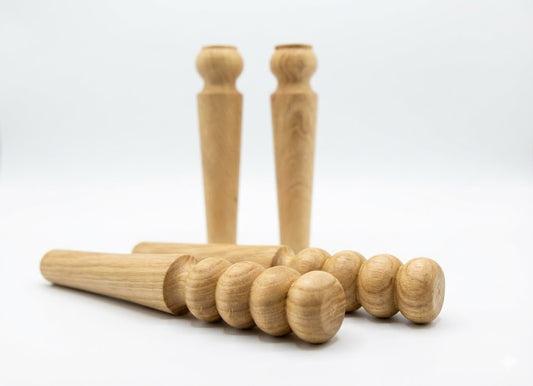 Handcrafted Premium Wood Furniture Legs – Solid Wood, Custom Sizes & Finishes Set of 4