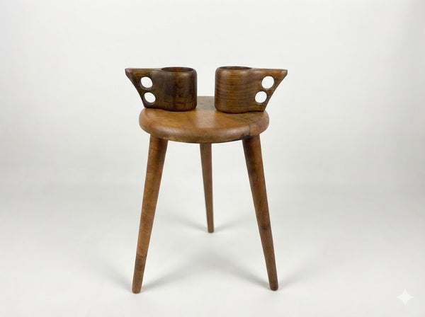 Modern Walnut Wood Solid Wood Side Tables