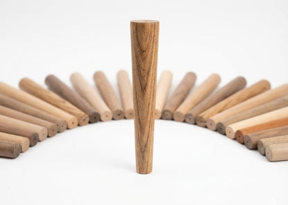 Walnut Wood Tapered Coffee Table Legs