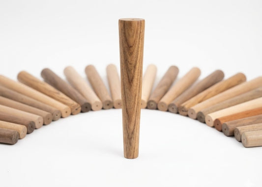 Walnut Wood Tapered Coffee Table Legs