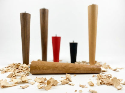 Premium Solid Wood Tapered Legs with Mounting Kit – Set of 4