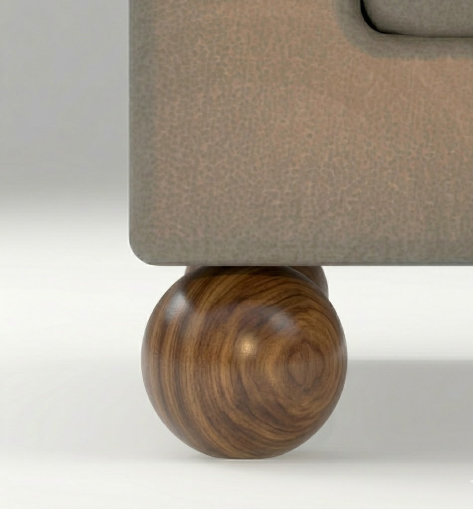 Solid Wood Sphere Legs - Round Ball Furniture Legs