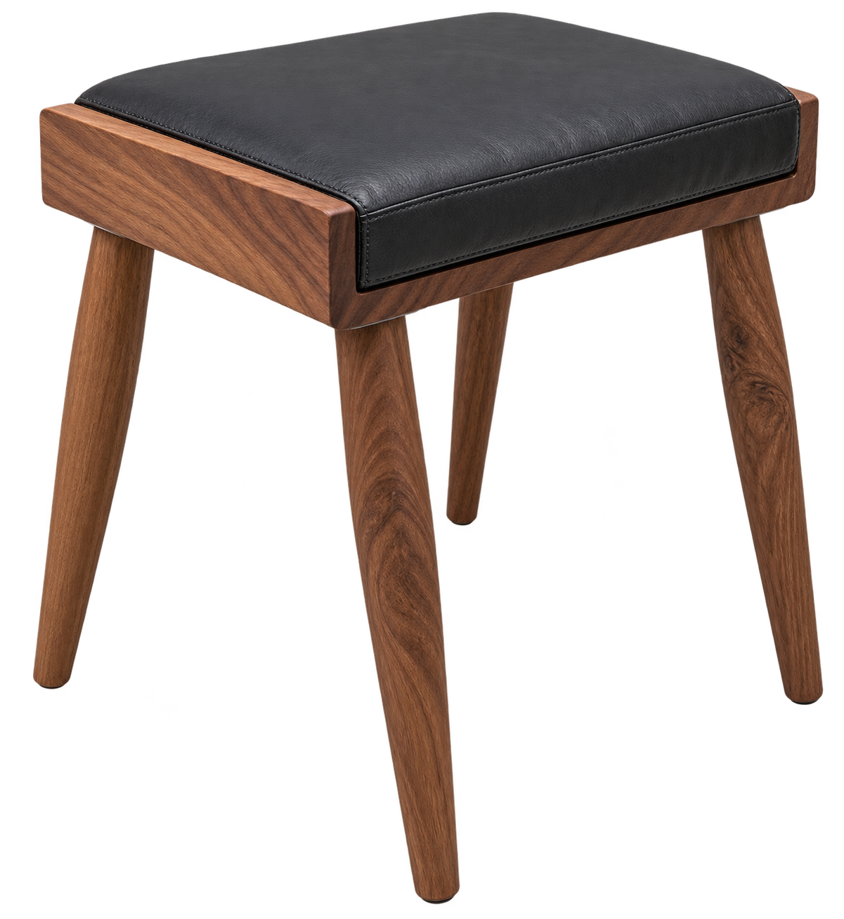 Set of 4 solid walnut wood tapered table legs for coffee tables and furniture