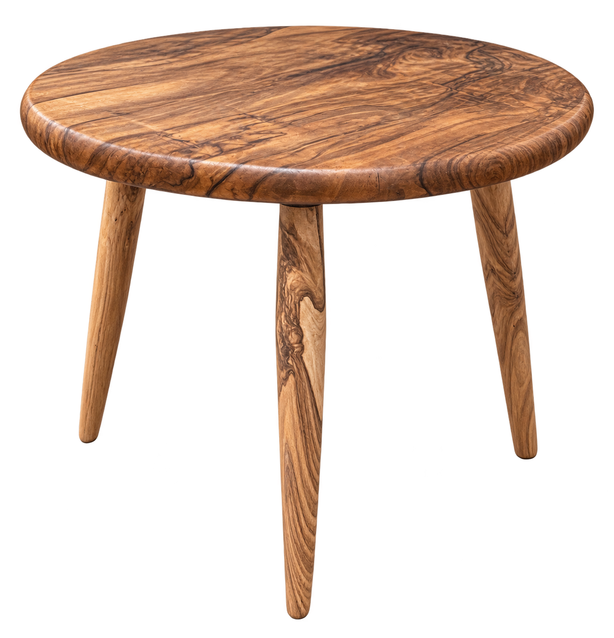 Set of 4 solid walnut wood tapered table legs for coffee tables and furniture